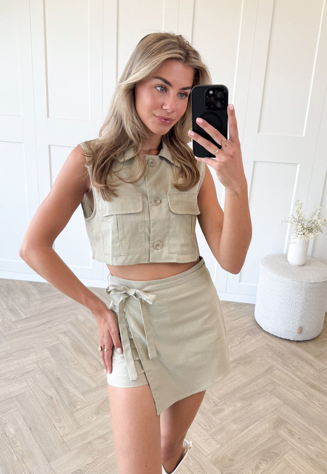 Famous Online Store Gilet Sofie kaki