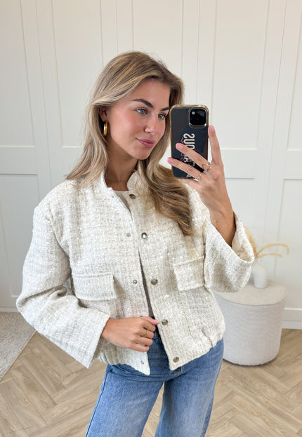 Famous Online Store Glitter bomb jacket beige