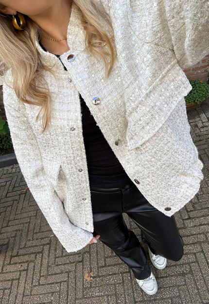 Famous Online Store Glitter bomb jacket beige