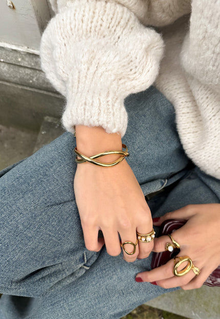 Famous Online Store Golden twist armband