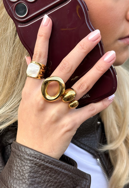 Famous Online Store Gouden Chunky ring
