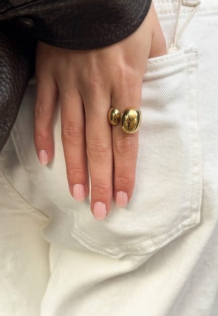 Famous Online Store Gouden Chunky ring