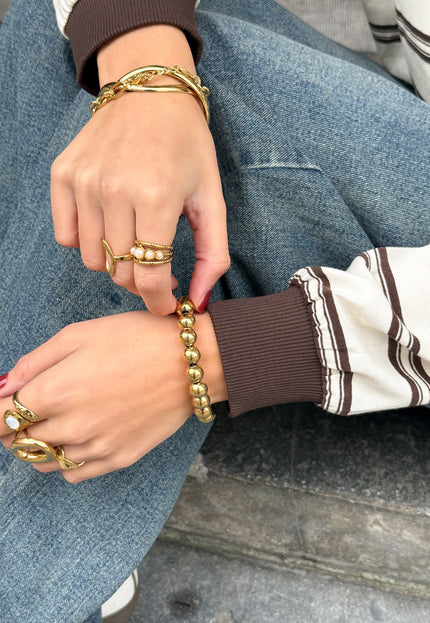Famous Online Store Goudkleurige kralen armband