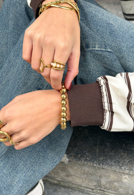 Famous Online Store Goudkleurige kralen armband
