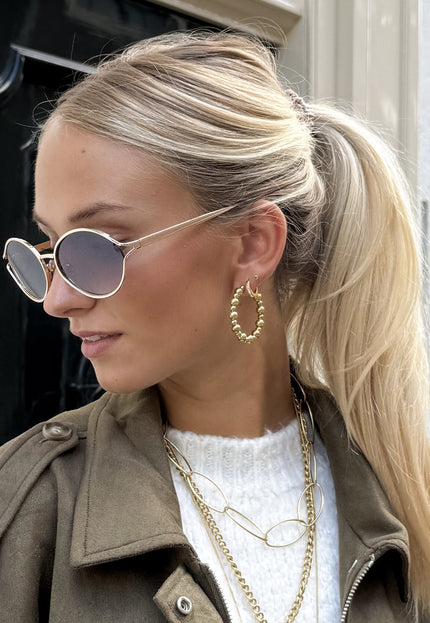 Famous Online Store Goudkleurige kralen oorbel