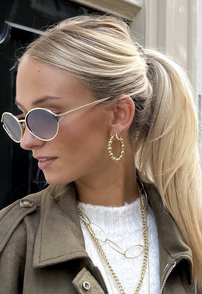 Famous Online Store Goudkleurige kralen oorbel