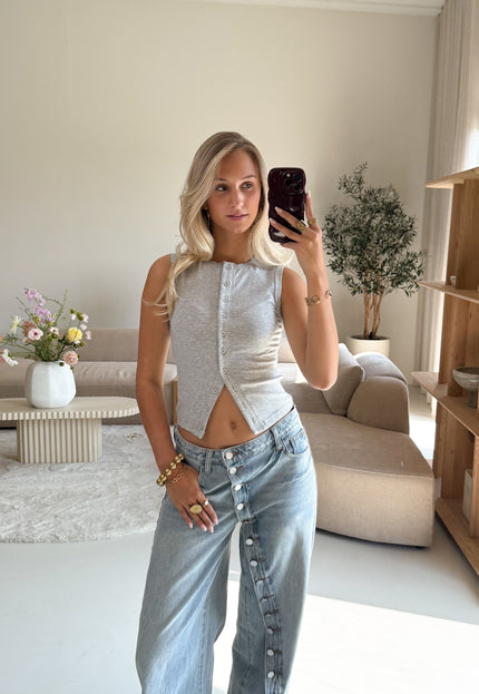 Famous Online Store Grijze tanktop