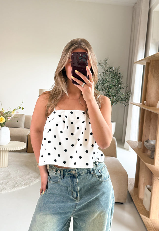 Famous Online Store Guusje polkadots top wit