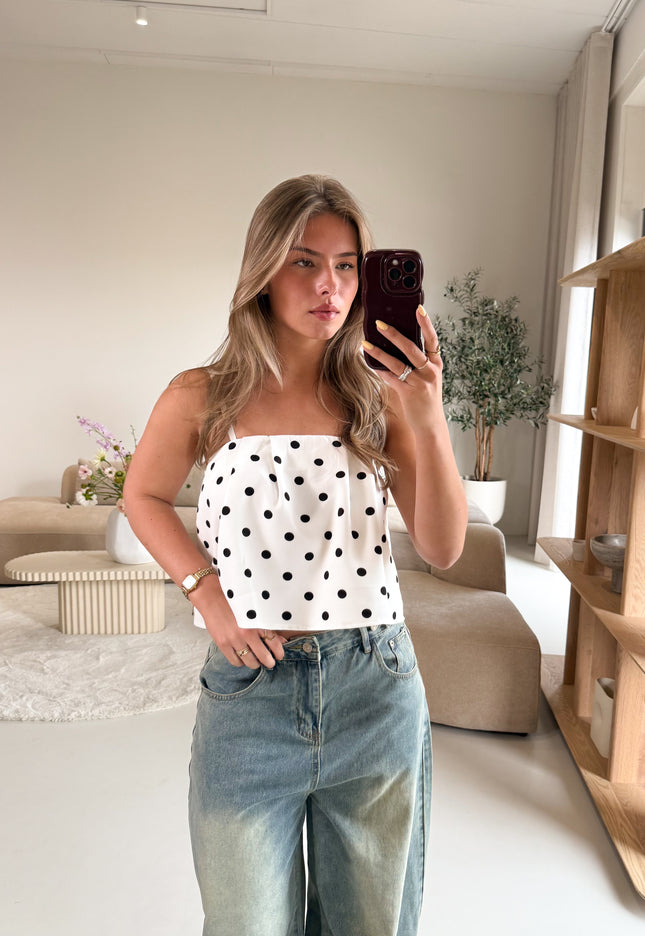 Famous Online Store Guusje polkadots top wit