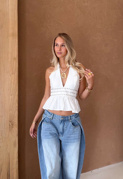 Famous Online Store Halter top Lonne wit studs
