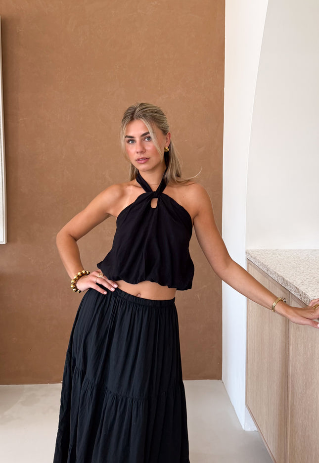 Famous Online Store Haltertop Jolijn zwart