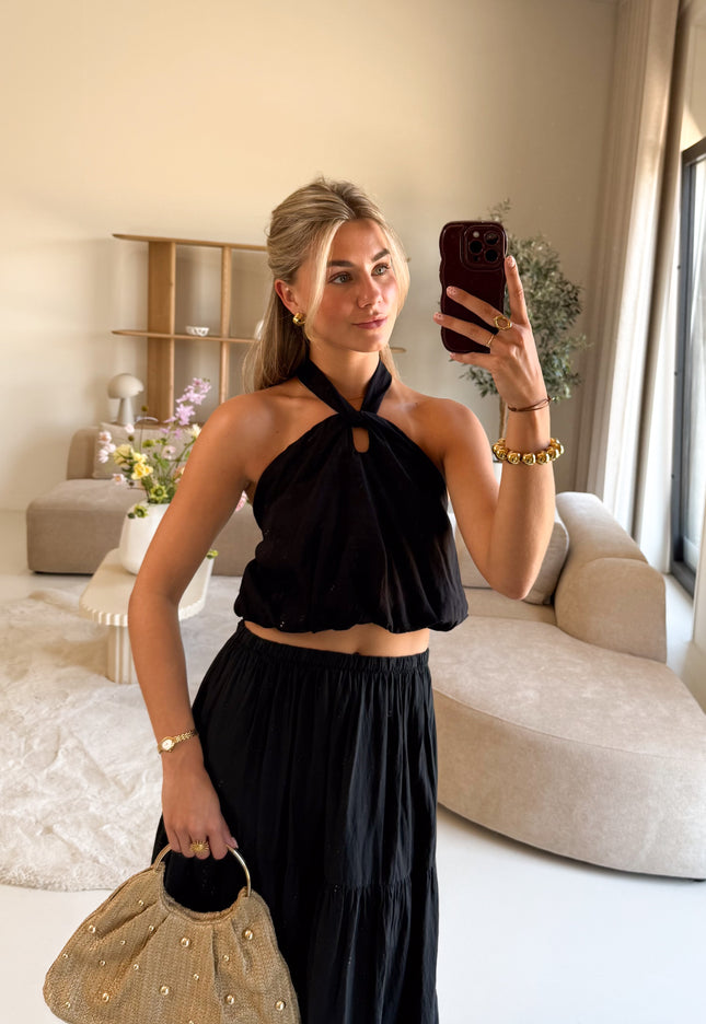 Famous Online Store Haltertop Jolijn zwart