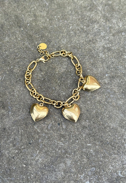 Famous Online Store Heart aura armband goud