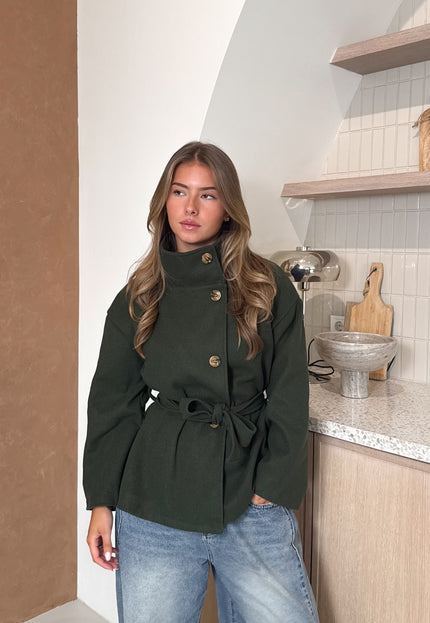 Famous Online Store High neck jacket groen