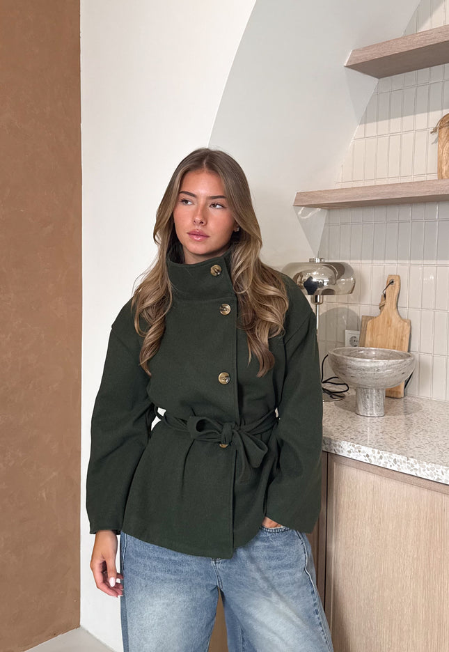 Famous Online Store High neck jacket groen