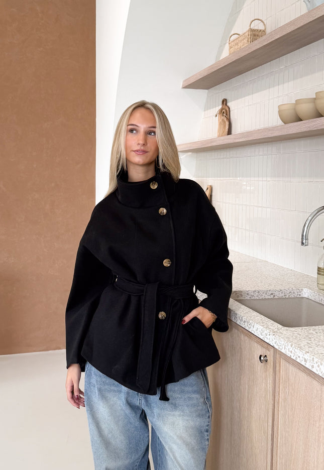 Famous Online Store High neck jacket zwart