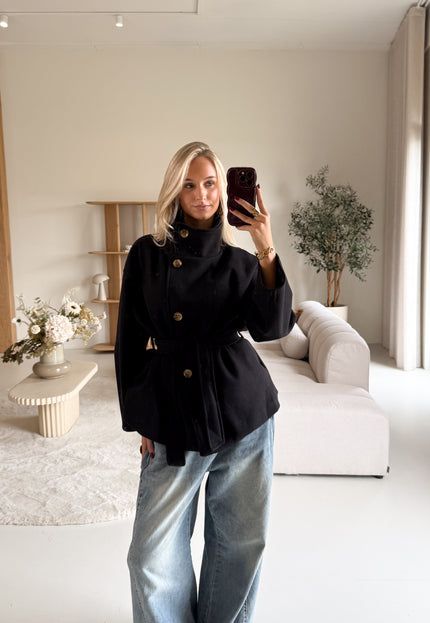 Famous Online Store High neck jacket zwart