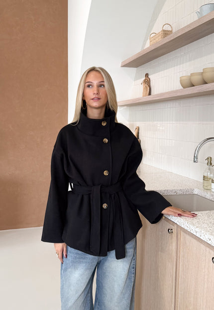 Famous Online Store High neck jacket zwart