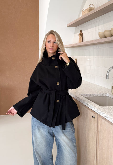 Famous Online Store High neck jacket zwart