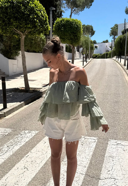 Famous Online Store Jamie top groen