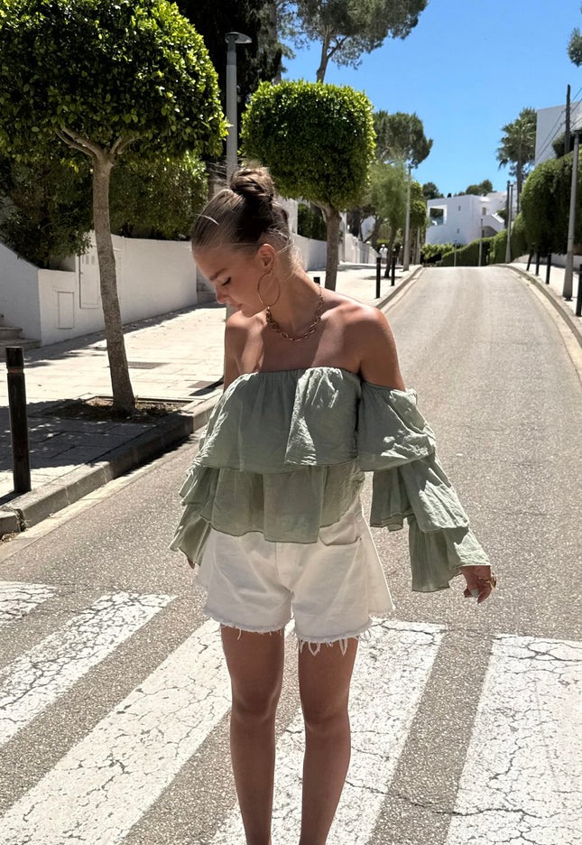 Famous Online Store Jamie top groen