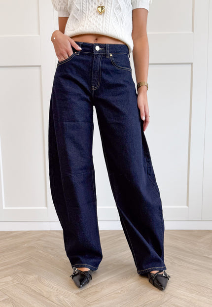 Famous Online Store Jeans balloon Elina donkerblauw