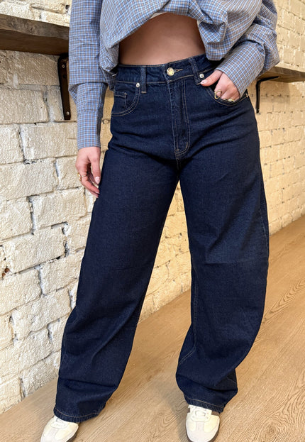 Famous Online Store Jeans Lina donkerblauw