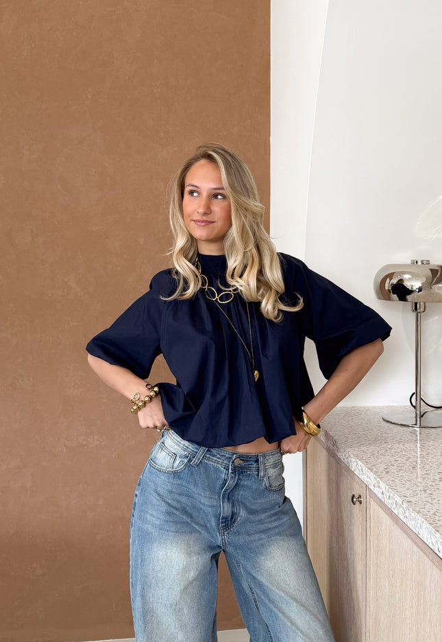 Famous Online Store Jess blouse navy blauw