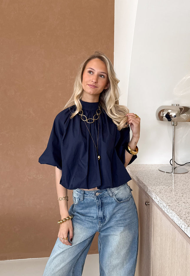 Famous Online Store Jess blouse navy blauw