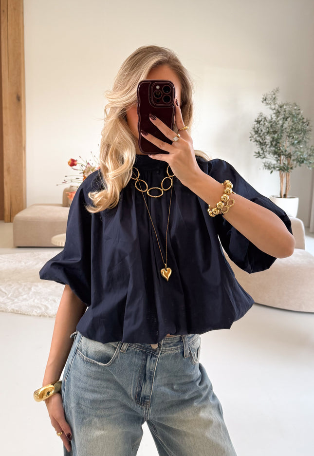 Famous Online Store Jess blouse navy blauw