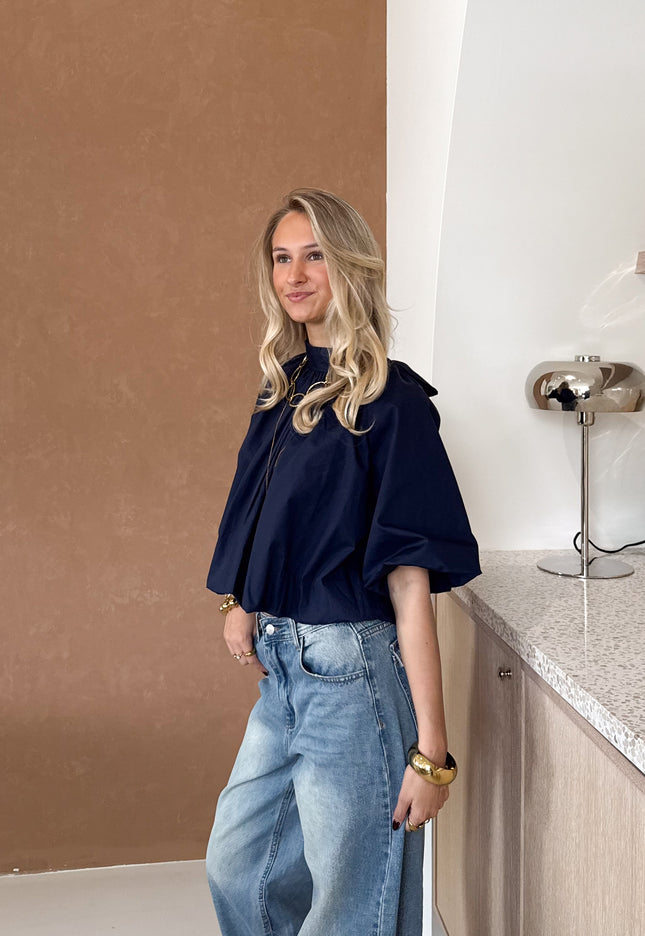 Famous Online Store Jess blouse navy blauw