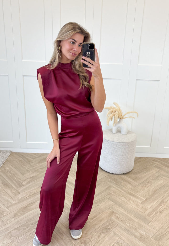 Famous Online Store Jumpsuit satin Lily bordeaux