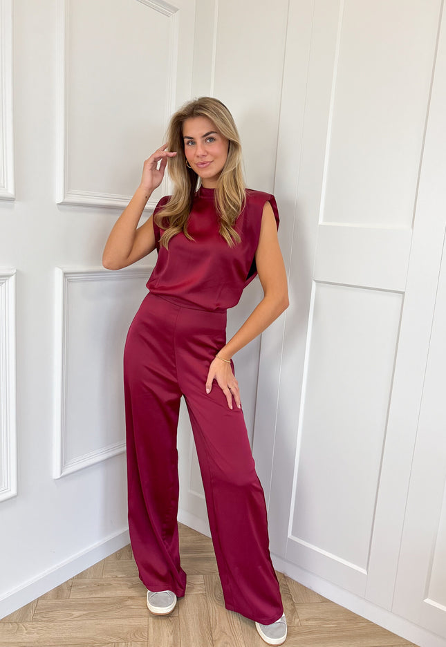 Famous Online Store Jumpsuit satin Lily bordeaux