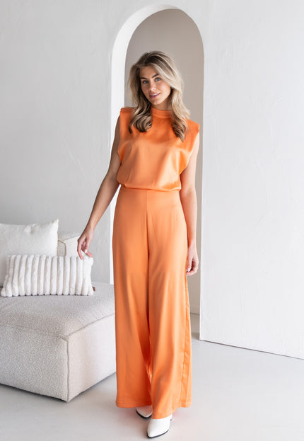 Famous Online Store Jumpsuit satin Lily oranje