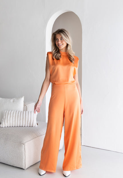 Famous Online Store Jumpsuit satin Lily oranje