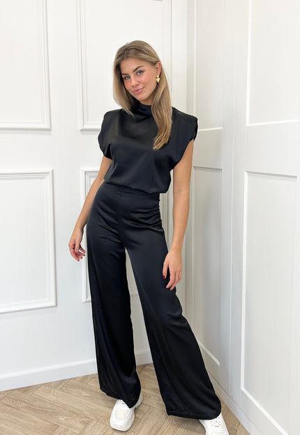 Famous Online Store Jumpsuit satin Lily zwart