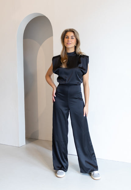 Famous Online Store Jumpsuit satin Lily zwart