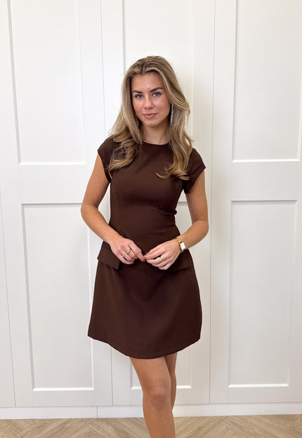 Famous Online Store Jurk Rosaline bruin