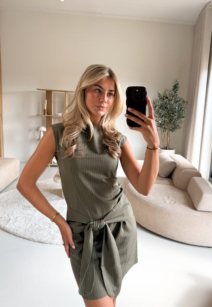 Famous Online Store Jurk Saar groen