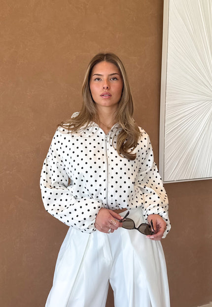 Famous Online Store Kiki Polkadots jasje wit
