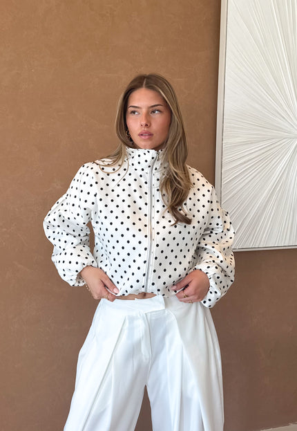 Famous Online Store Kiki Polkadots jasje wit
