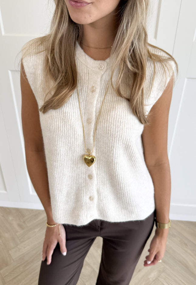 Famous Online Store Knit gilet Jenny beige