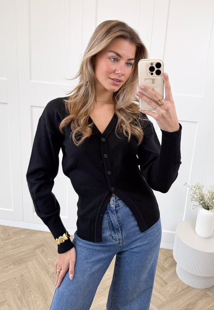 Famous Online Store Knopenvestje Biba zwart