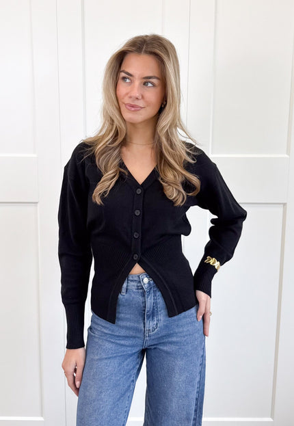Famous Online Store Knopenvestje Biba zwart