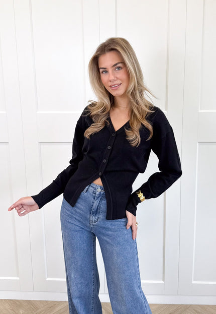 Famous Online Store Knopenvestje Biba zwart