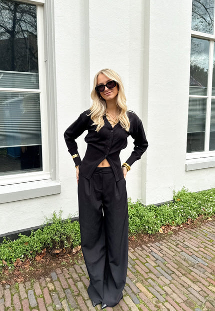 Famous Online Store Knopenvestje Biba zwart