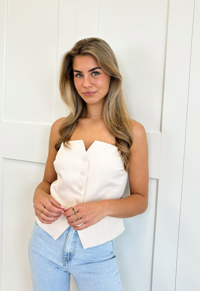 Famous Online Store Korset top Melanie beige