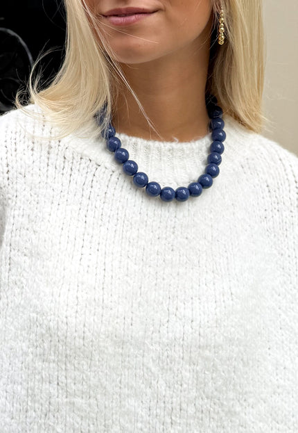 Famous Online Store Kralen ketting blauw