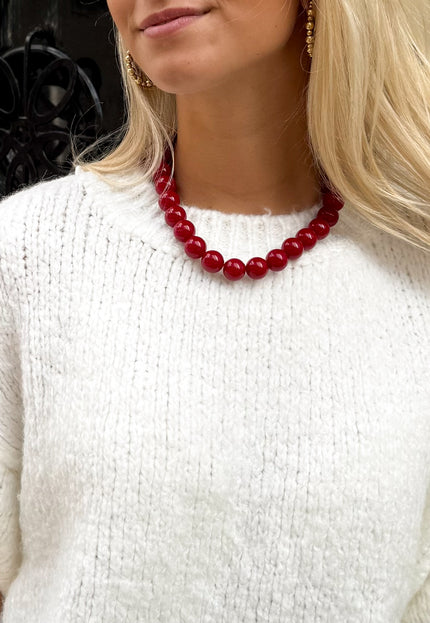 Famous Online Store Kralen ketting bordeaux