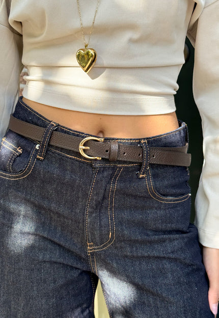 Famous Online Store Leren riem bruin